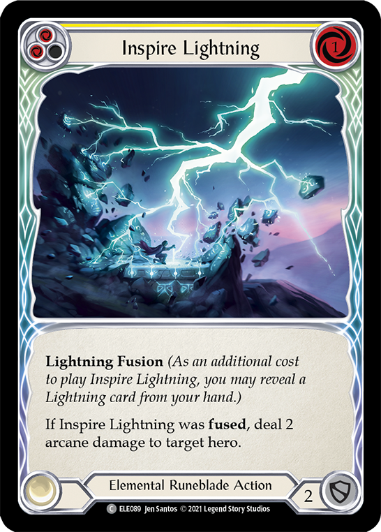 Inspire Lightning (Yellow) [ELE089] (Tales of Aria)  1st Edition Normal | Good Games North