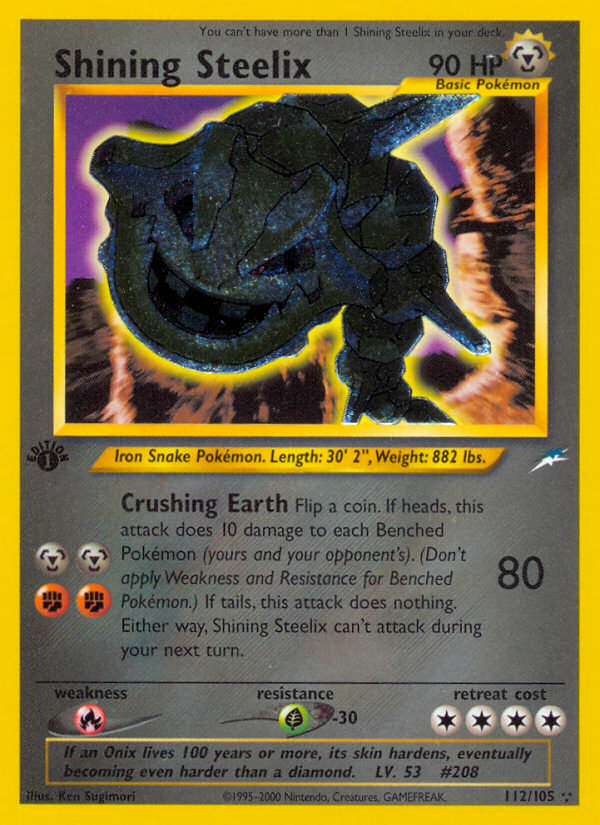 Shining Steelix (112/105) [Neo Destiny 1st Edition] | Good Games North
