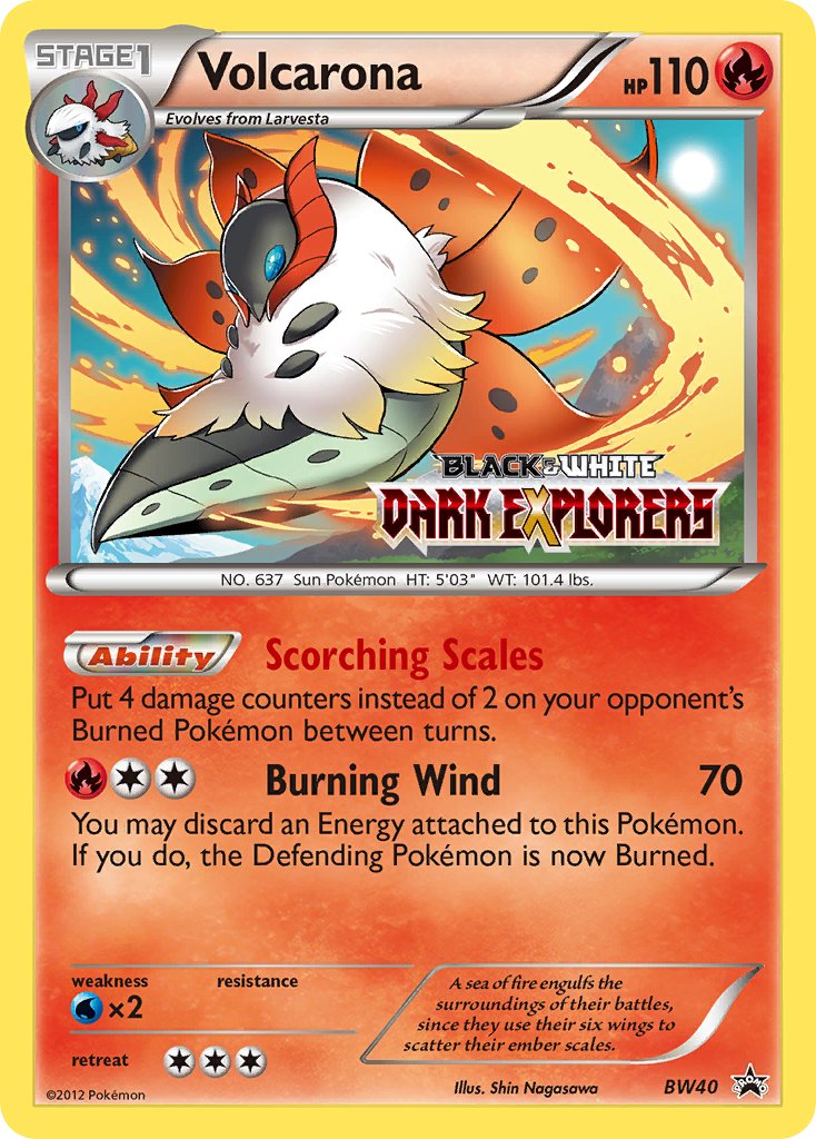 Volcarona (BW40) (Staff Prerelease Promo) [Black & White: Black Star Promos] | Good Games North