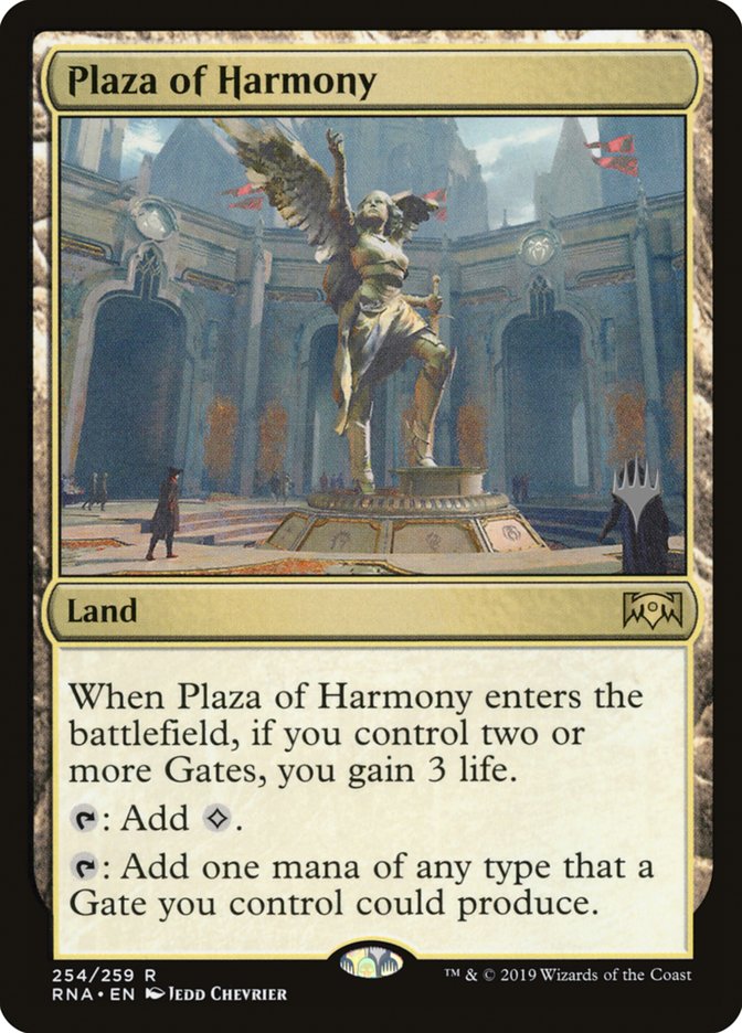 Plaza of Harmony (Promo Pack) [Ravnica Allegiance Promos] | Good Games North