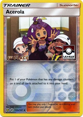 Acerola (112a/147) (League Promo 1st Place) [Sun & Moon: Burning Shadows] | Good Games North
