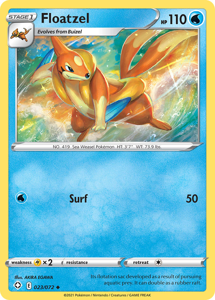 Floatzel (023/072) [Sword & Shield: Shining Fates] | Good Games North