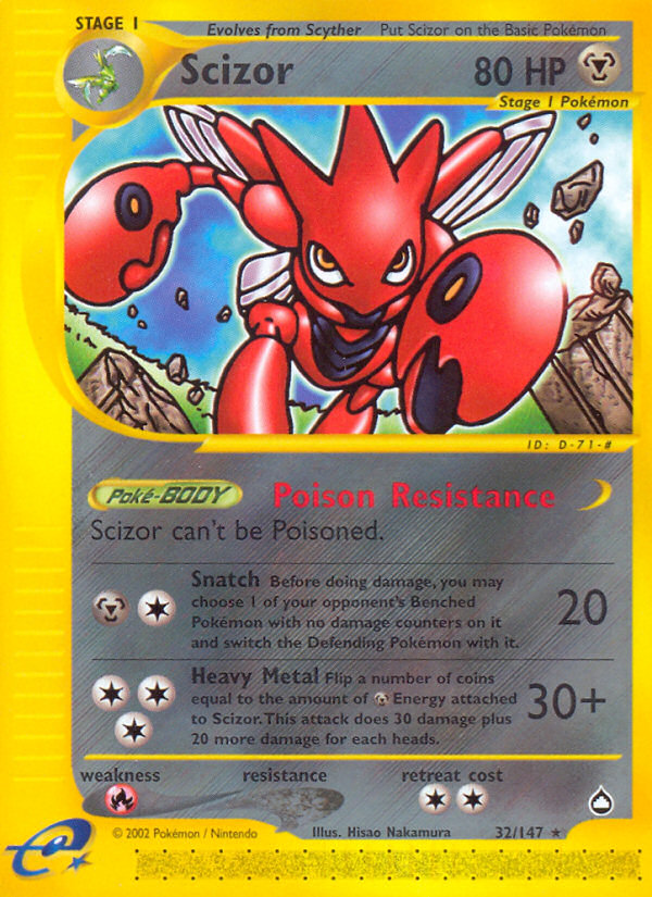 Scizor (32/147) [Aquapolis] | Good Games North