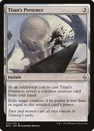 Titan's Presence [Battle for Zendikar] | Good Games North