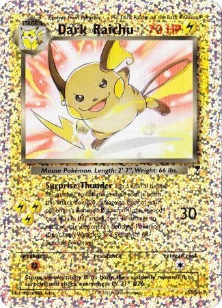 Dark Raichu (S3/S4) [Box Topper] | Good Games North