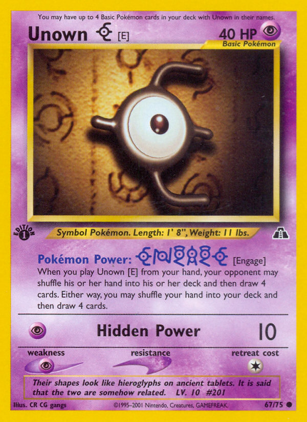 Unown [E] (67/75) [Neo Discovery 1st Edition] | Good Games North
