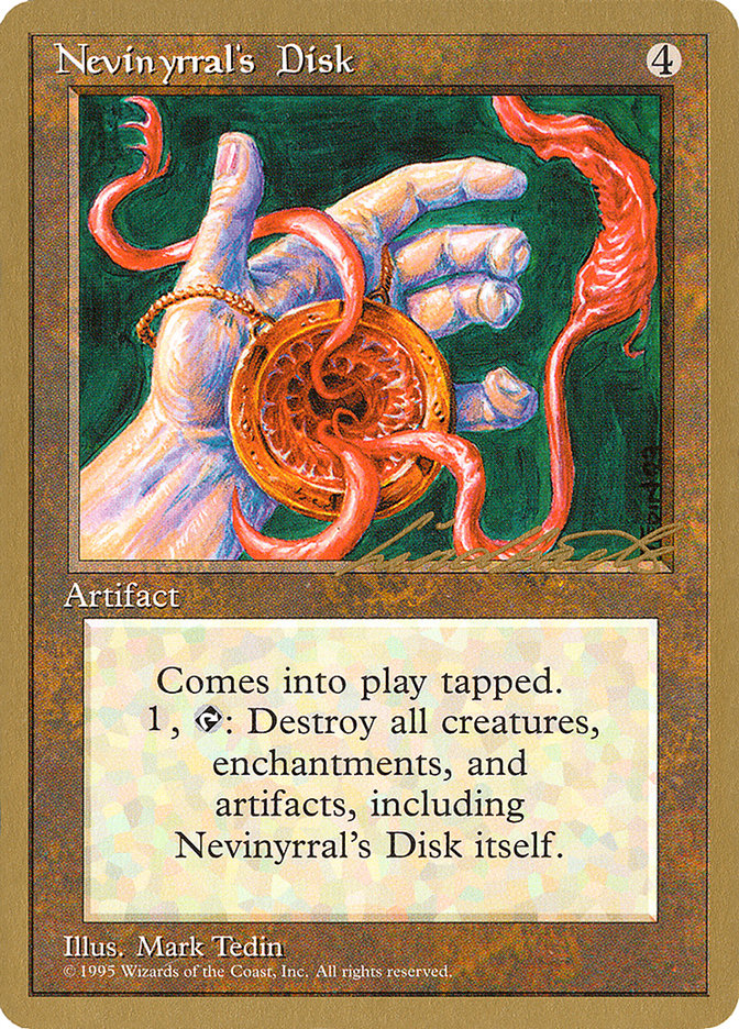 Nevinyrral's Disk (Leon Lindback) [Pro Tour Collector Set] | Good Games North