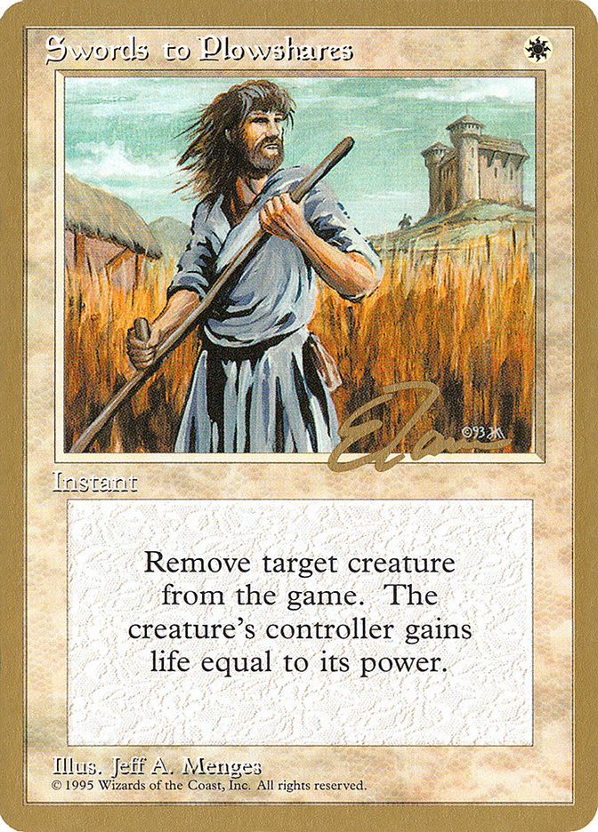 Swords to Plowshares (Eric Tam) [Pro Tour Collector Set] | Good Games North