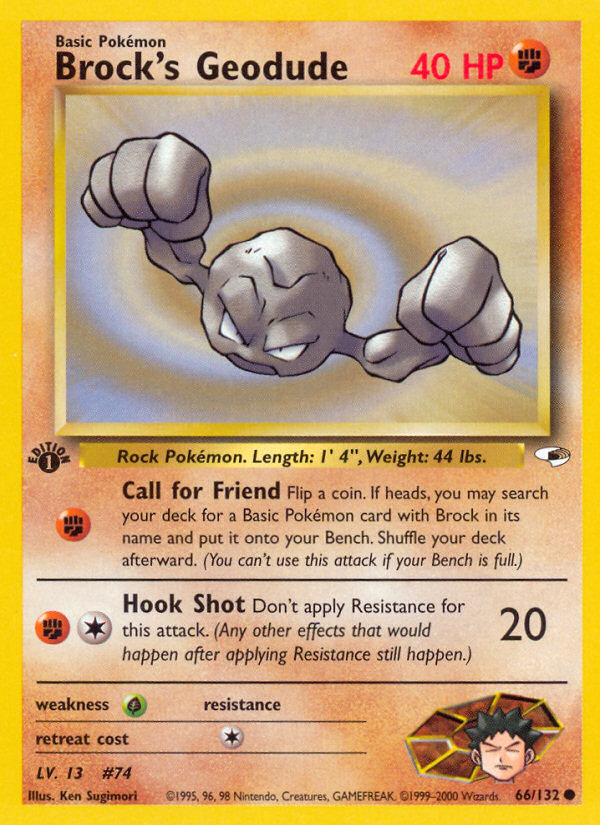 Brock's Geodude (66/132) [Gym Heroes 1st Edition] | Good Games North