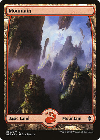 Mountain (266) - Full Art [Battle for Zendikar] | Good Games North