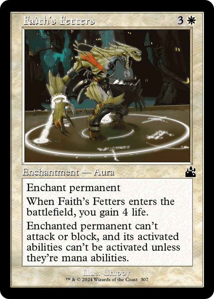 Faith's Fetters (Retro Frame) [Ravnica Remastered] | Good Games North