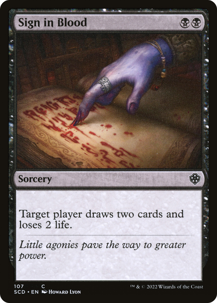 Sign in Blood [Starter Commander Decks] | Good Games North