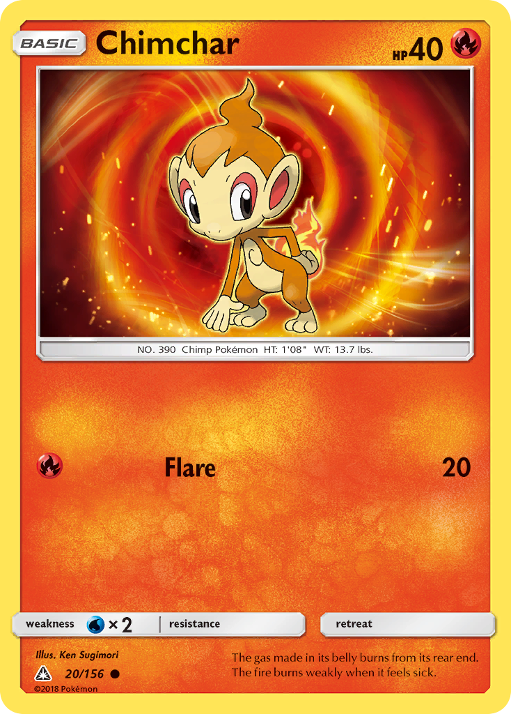Chimchar (20/156) [Sun & Moon: Ultra Prism] | Good Games North