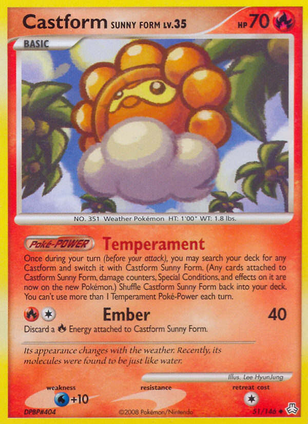 Castform Sunny Form (51/146) [Diamond & Pearl: Legends Awakened] | Good Games North