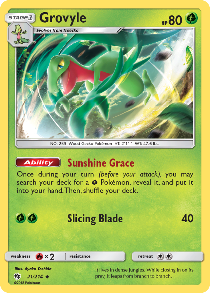Grovyle (21/214) [Sun & Moon: Lost Thunder] | Good Games North