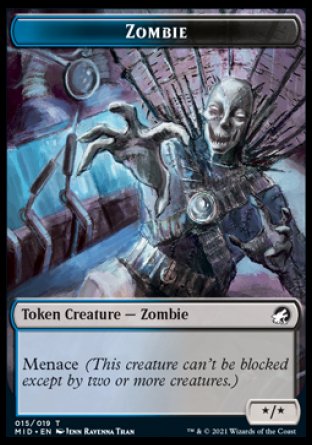 Zombie Token (015) [Innistrad: Midnight Hunt Tokens] | Good Games North