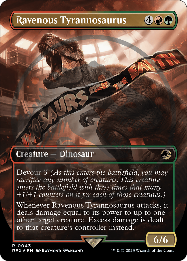 Ravenous Tyrannosaurus Emblem (Borderless) [Jurassic World Collection Tokens] | Good Games North