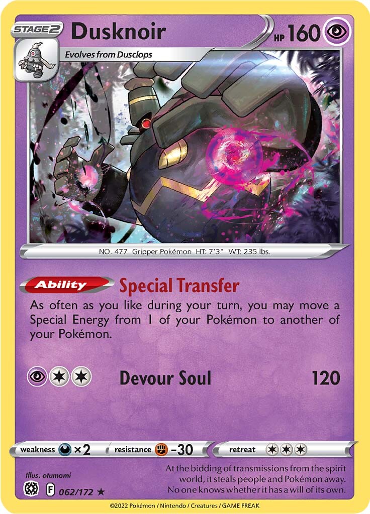 Dusknoir (062/172) [Sword & Shield: Brilliant Stars] | Good Games North