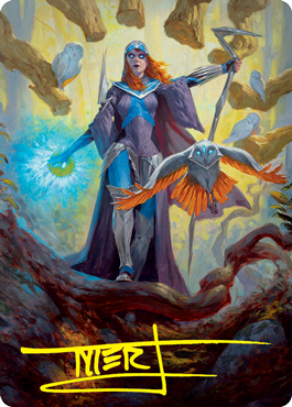 Kasmina, Enigma Sage Art Card (Gold-Stamped Signature) [Strixhaven: School of Mages Art Series] | Good Games North