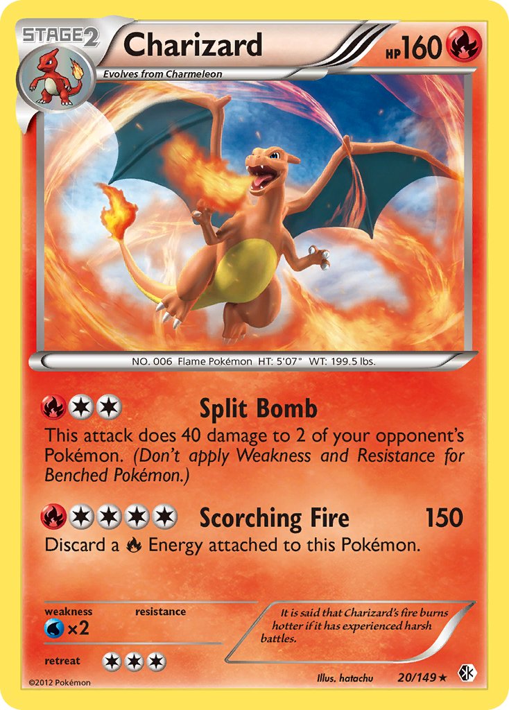 Charizard (20/149) (Cosmos Holo) (Blister Exclusive) [Black & White: Boundaries Crossed] | Good Games North