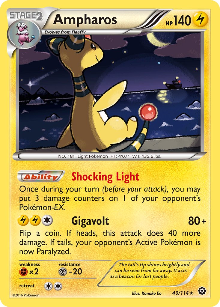 Ampharos (40/114) (Theme Deck Exclusive) [XY: Steam Siege] | Good Games North