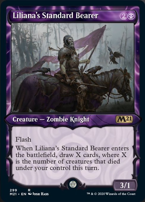 Liliana's Standard Bearer (Showcase) [Core Set 2021] | Good Games North