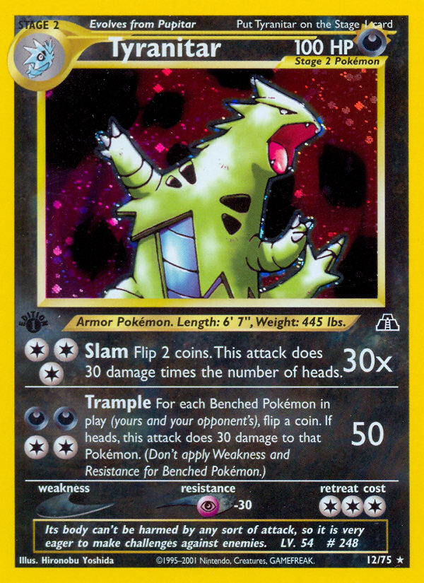 Tyranitar (12/75) [Neo Discovery 1st Edition] | Good Games North