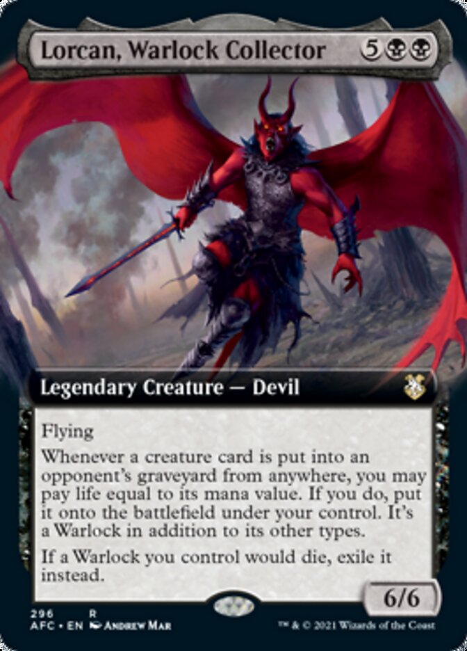 Lorcan, Warlock Collector (Extended) [Dungeons & Dragons: Adventures in the Forgotten Realms Commander] | Good Games North
