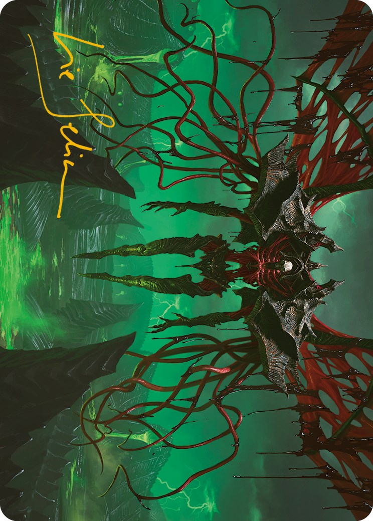 Archfiend of the Dross Art Card (Gold-Stamped Signature) [Phyrexia: All Will Be One Art Series] | Good Games North