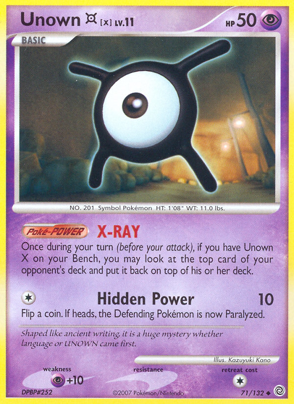 Unown X (71/132) [Diamond & Pearl: Secret Wonders] | Good Games North