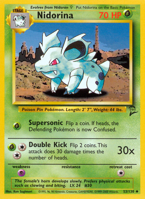 Nidorina (53/130) [Base Set 2] | Good Games North