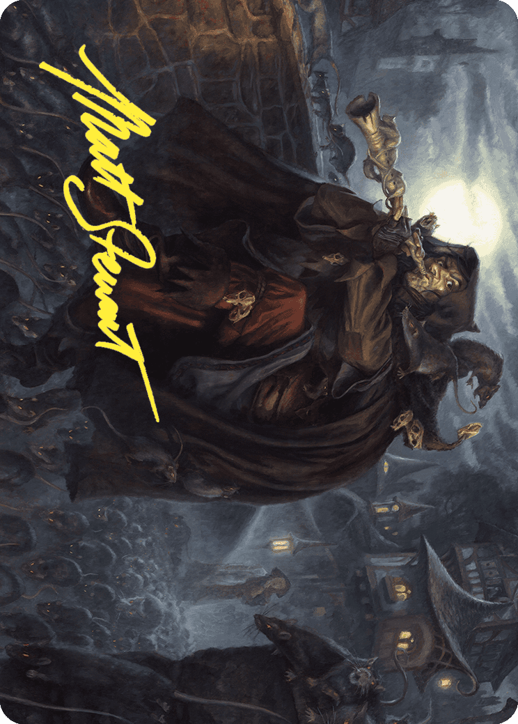 Totentanz, Swarm Piper Art Card (Gold-Stamped Signature) [Wilds of Eldraine Art Series] | Good Games North