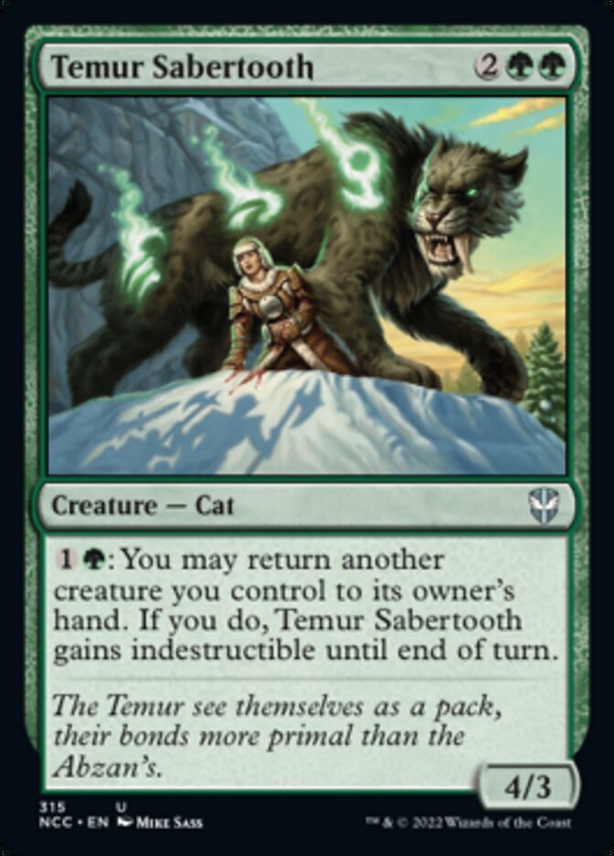 Temur Sabertooth [Streets of New Capenna Commander] | Good Games North