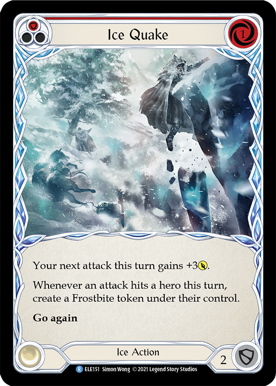 Ice Quake (Red) [ELE151] (Tales of Aria)  1st Edition Rainbow Foil | Good Games North