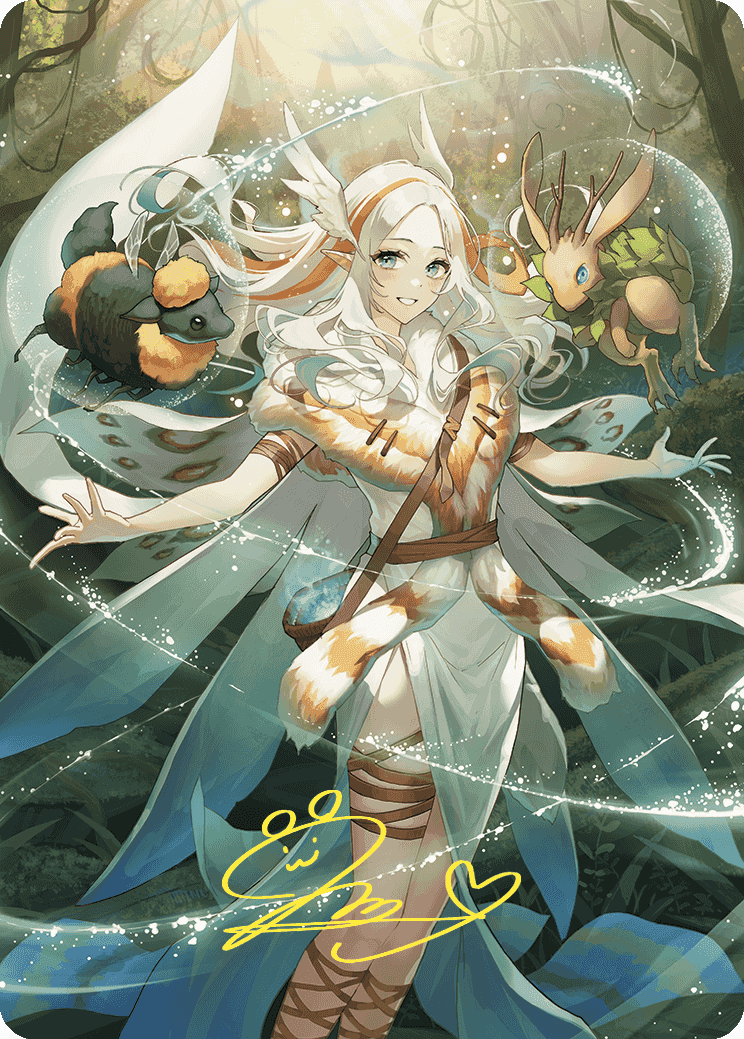 Greater Auramancy Anime Art Card (Gold-Stamped Signature) [Wilds of Eldraine Art Series] | Good Games North
