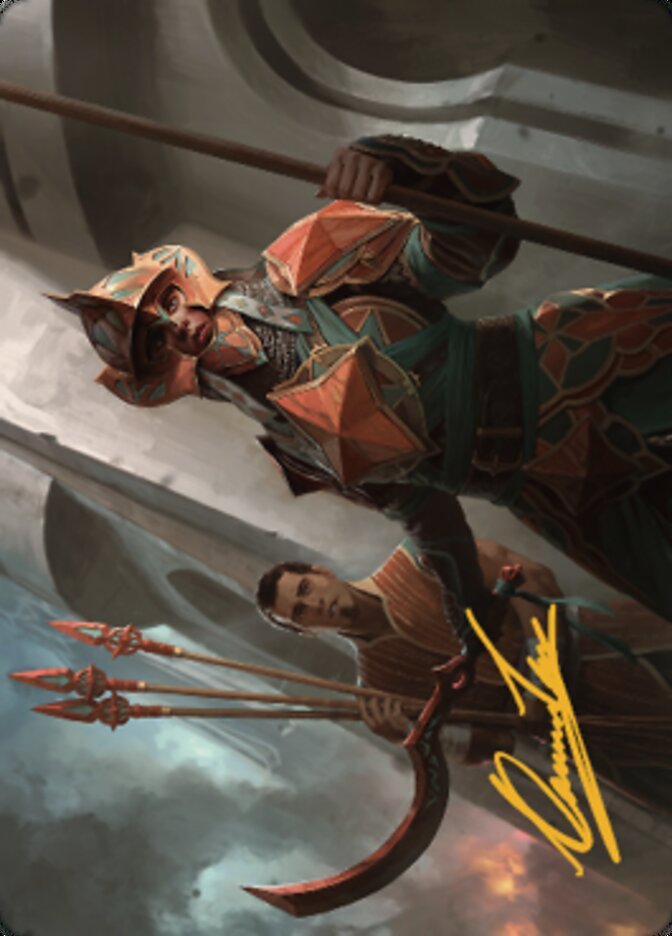 Siege Veteran Art Card (Gold-Stamped Signature) [The Brothers' War Art Series] | Good Games North