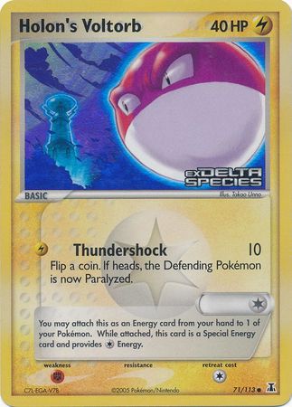 Holon's Voltorb (71/113) (Stamped) [EX: Delta Species] | Good Games North