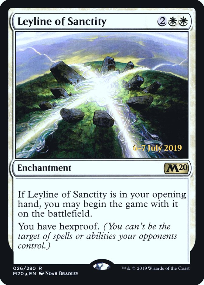 Leyline of Sanctity  [Core Set 2020 Prerelease Promos] | Good Games North