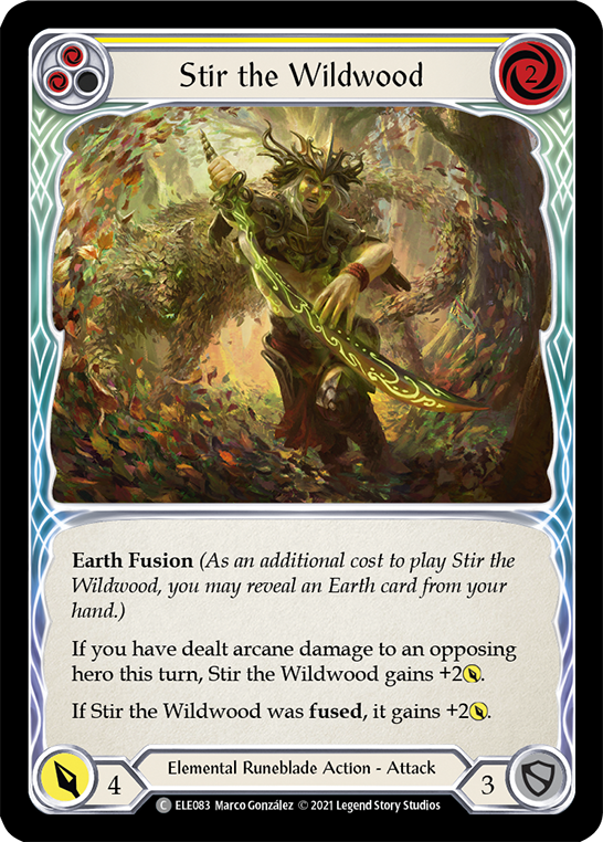 Stir the Wildwood (Yellow) [ELE083] (Tales of Aria)  1st Edition Rainbow Foil | Good Games North