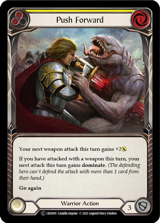 Push Forward (Yellow) [U-CRU095-RF] Unlimited Rainbow Foil | Good Games North