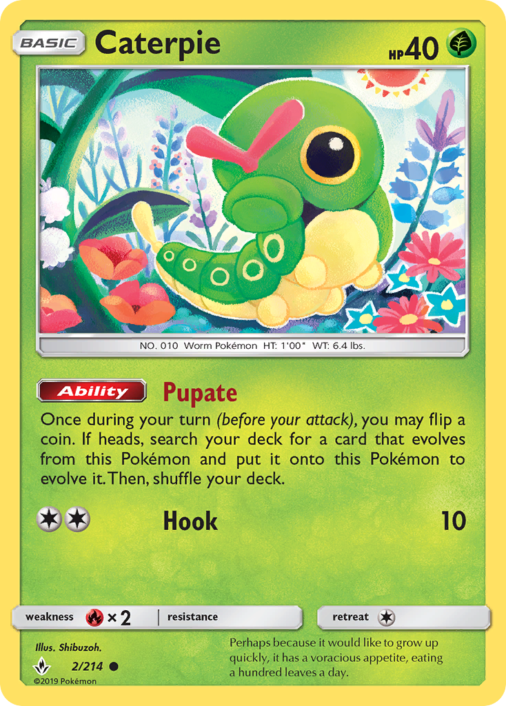 Caterpie (2/214) [Sun & Moon: Unbroken Bonds] | Good Games North