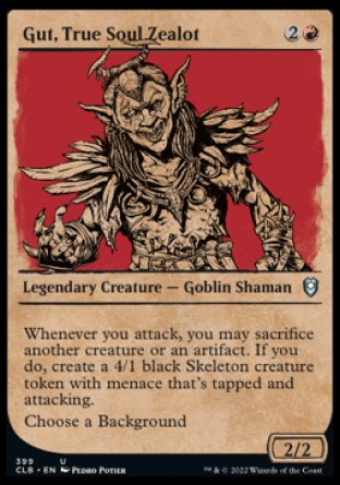 Gut, True Soul Zealot (Showcase) [Commander Legends: Battle for Baldur's Gate] | Good Games North