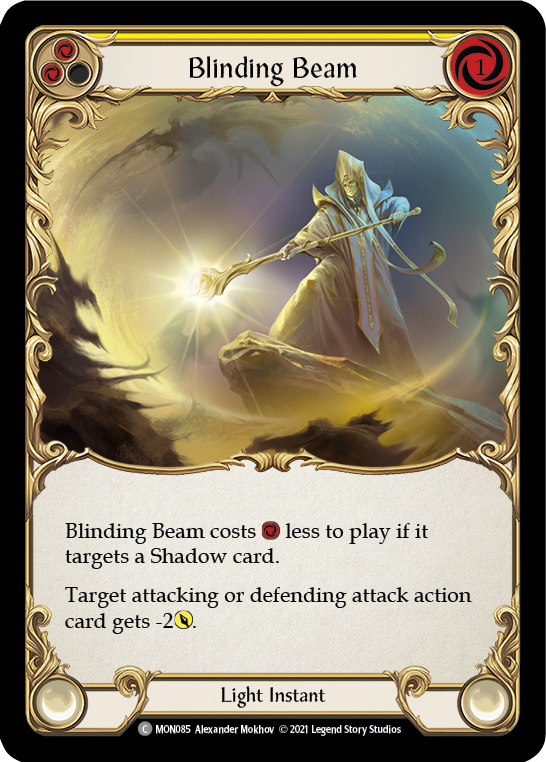 Blinding Beam (Yellow) [MON085-RF] 1st Edition Rainbow Foil | Good Games North