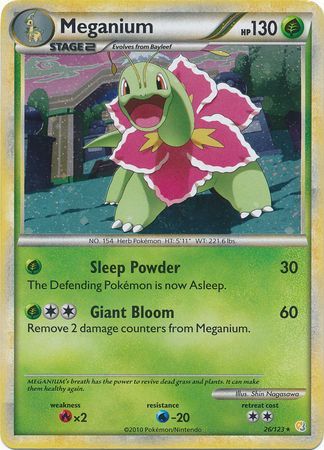 Meganium (26/123) (Cracked Ice Holo) [HeartGold & SoulSilver: Base Set] | Good Games North