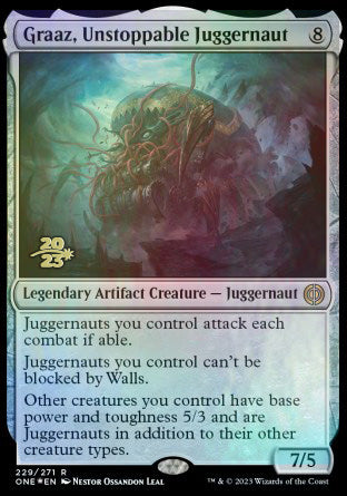 Graaz, Unstoppable Juggernaut [Phyrexia: All Will Be One Prerelease Promos] | Good Games North
