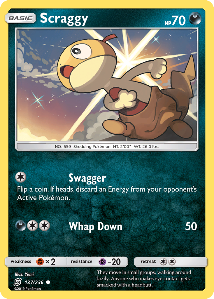 Scraggy (137/236) [Sun & Moon: Unified Minds] | Good Games North