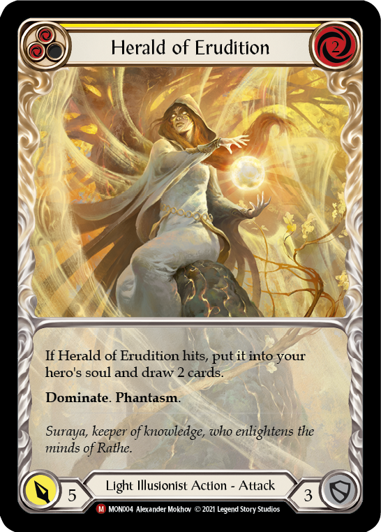 Herald of Erudition [MON004-EA] 1st Edition Rainbow Foil | Good Games North