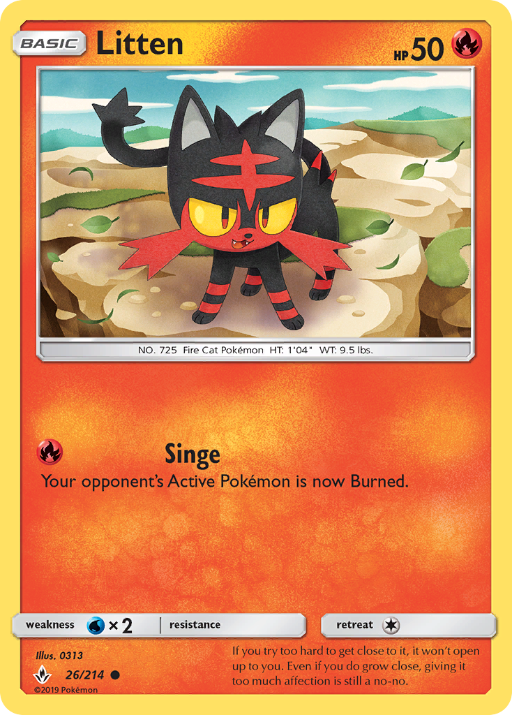 Litten (26/214) [Sun & Moon: Unbroken Bonds] | Good Games North