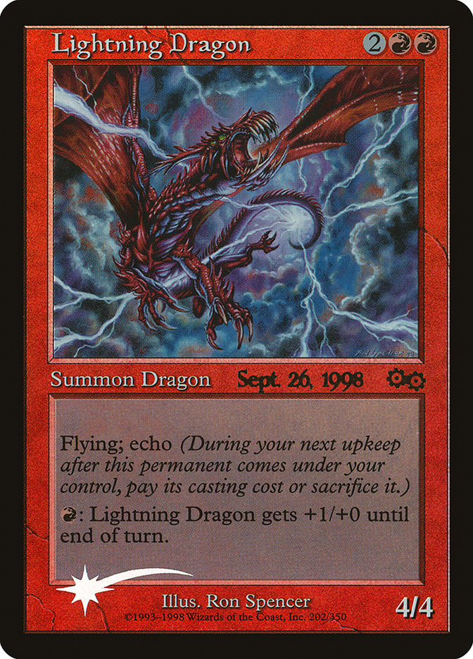 Lightning Dragon [Urza's Saga Promos] | Good Games North