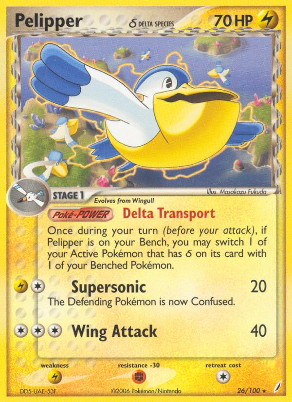 Pelipper(26/100) (Delta Species) [EX: Crystal Guardians] | Good Games North